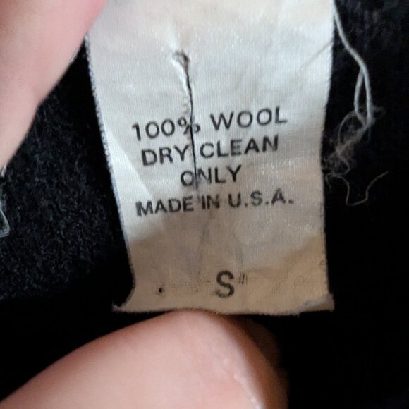 Eileen Fisher Black 100% Wool Round Neck Sweater Sz S - Picture 6 of 6